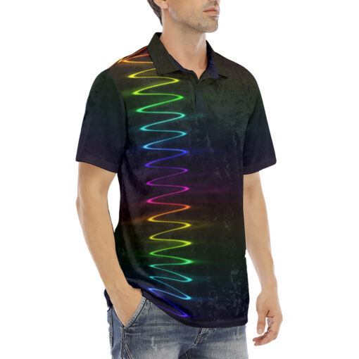 Spectrum Waves Velvet Polo Shirt - Image 3