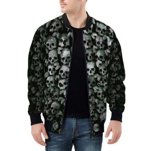 Skulls Background Men's Bomber Jacket