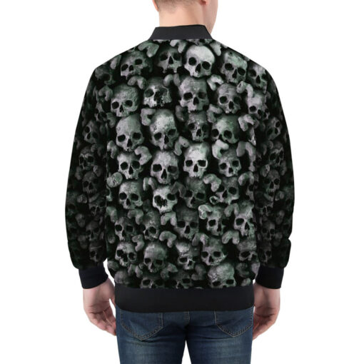 Skulls Background Men's Bomber Jacket - Image 2