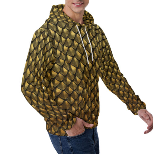 Golden Armor Scales Men's Hoodie - Image 3