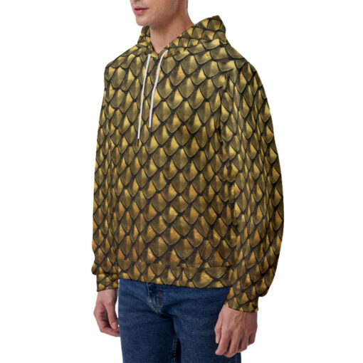 Golden Armor Scales Men's Hoodie - Image 2