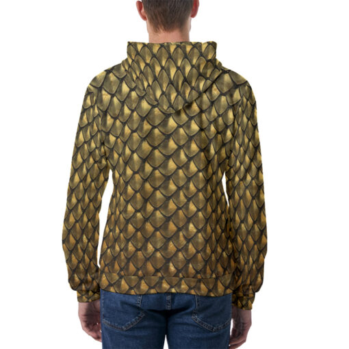 Golden Armor Scales Men's Hoodie - Image 4