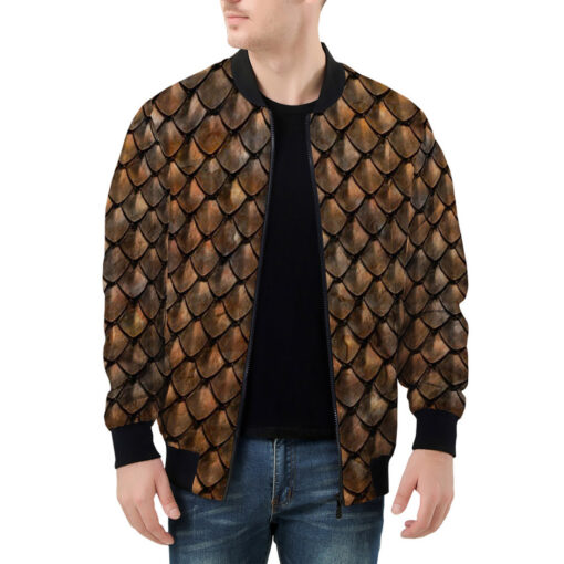 Rusty Armor Scales Men's Bomber Jacket