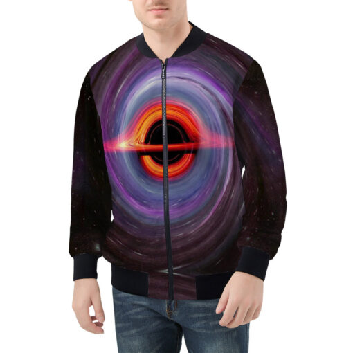 Singularity Collapsar Black Hole Men's Bomber Jacket - Image 3