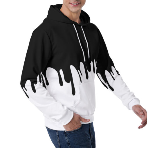 Black Paint Smudges Men's Hoodie - Image 3