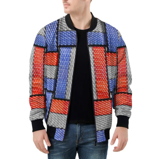 Colored Straps Men's Bomber Jacket