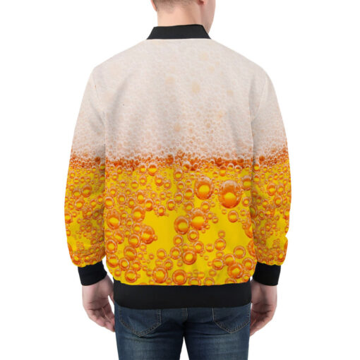 Beer Theme Men's Bomber Jacket - Image 2