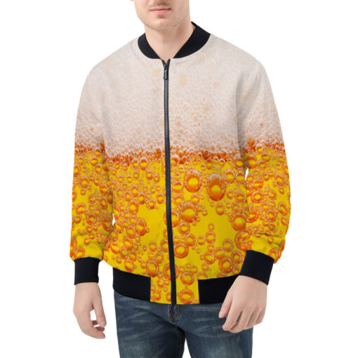 Beer Theme Men's Bomber Jacket - Image 3