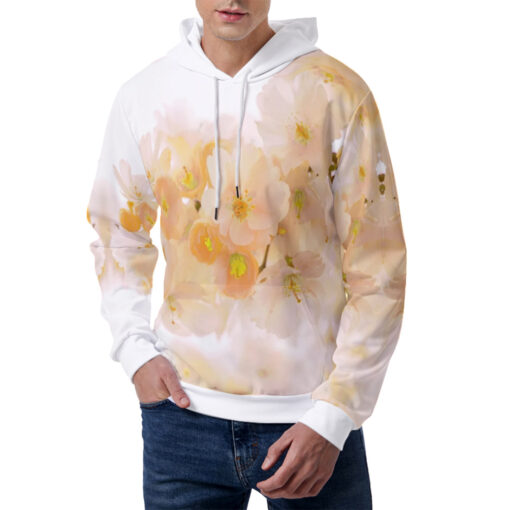 Yellow Sakura Flowers Men's Hoodie