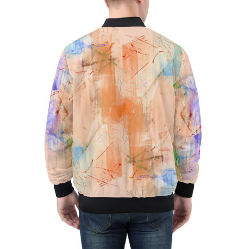 Modern Art Abstraction Men's Bomber Jacket - Image 2