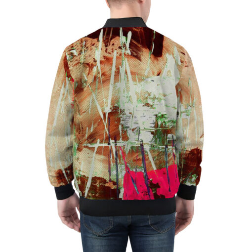 Modern Art Abstraction Men's Bomber Jacket - Image 2