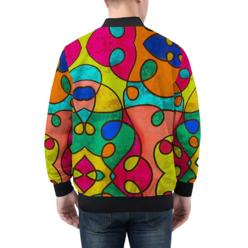 Modern Art Abstraction Men's Bomber Jacket - Image 2