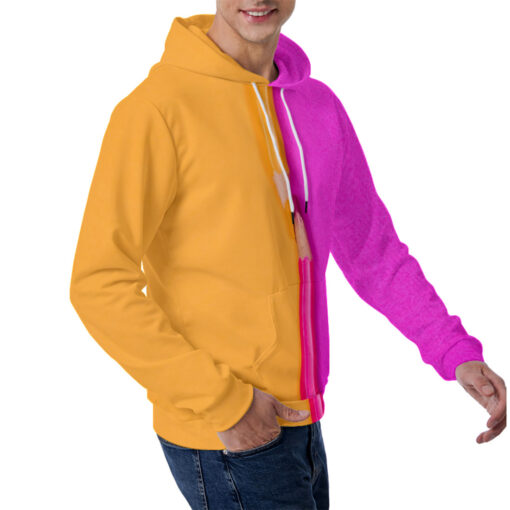 Dual Colors Pencils Men's Hoodie - Image 3