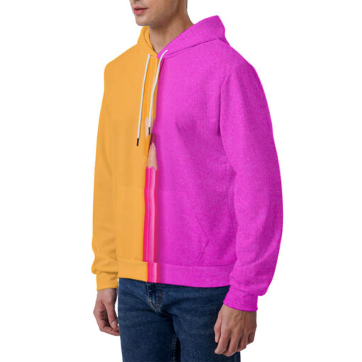 Dual Colors Pencils Men's Hoodie - Image 2