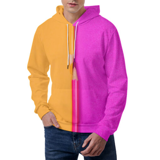 Dual Colors Pencils Men's Hoodie