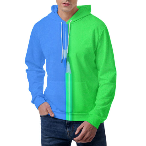 Dual Colors Pencils Men's Hoodie