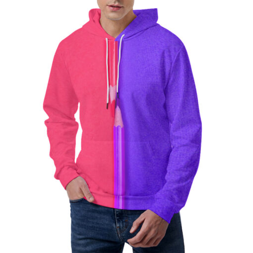 Dual Colors Pencils Men's Hoodie