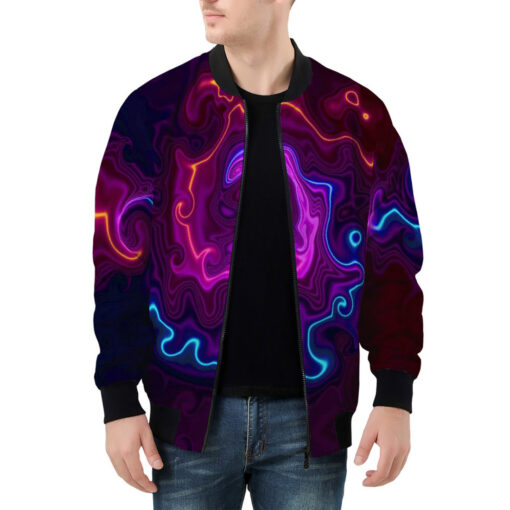 Neon Waves Men's Bomber Jacket