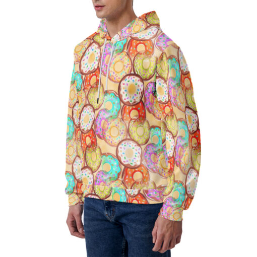 Donuts Background Men's Hoodie - Image 2