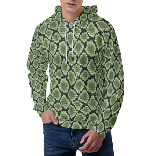 Green Snake Scale Men's Hoodie