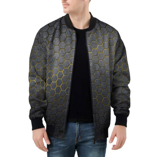 Hexagons Glow Men's Bomber Jacket