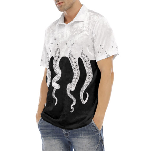 Tentacles Art Velvet Polo Shirt