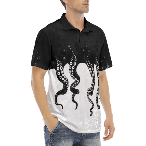 Tentacles Octopus Velvet Polo Shirt - Image 3