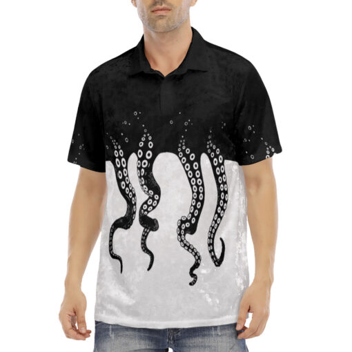 Tentacles Octopus Velvet Polo Shirt - Image 2