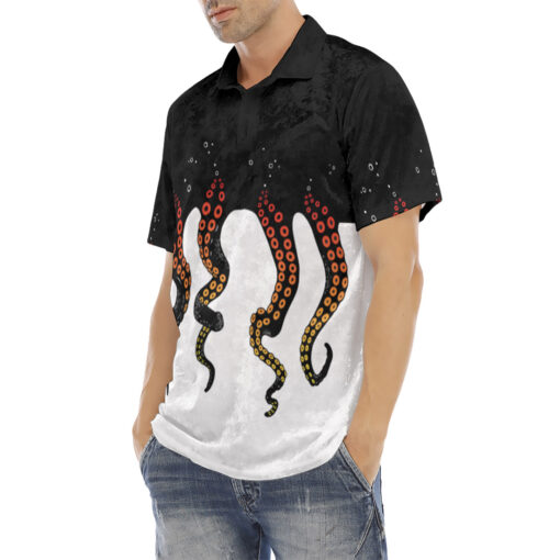 Tentacles Art Velvet Polo Shirt