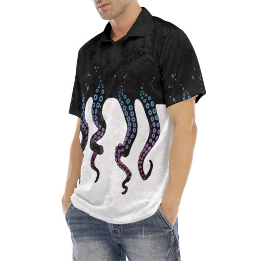 Tentacles Art Velvet Polo Shirt