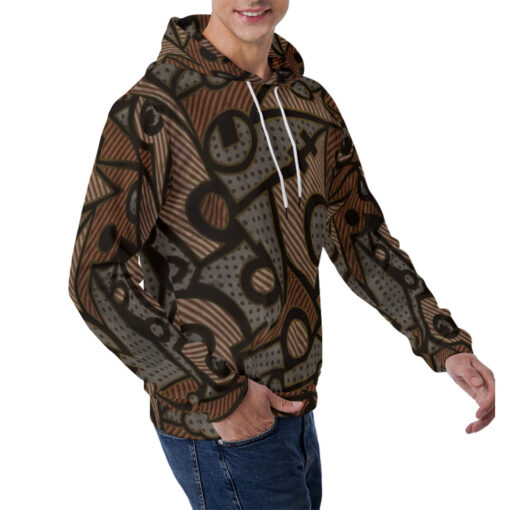 Rusty Mechanic Geometric Men's Hoodie - Image 3