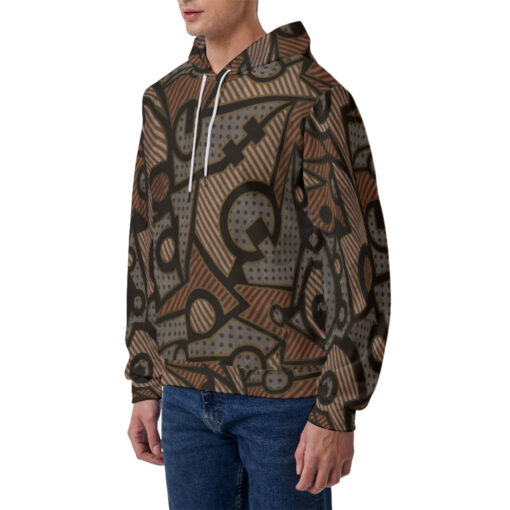 Rusty Mechanic Geometric Men's Hoodie - Image 2