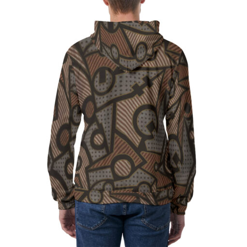 Rusty Mechanic Geometric Men's Hoodie - Image 4