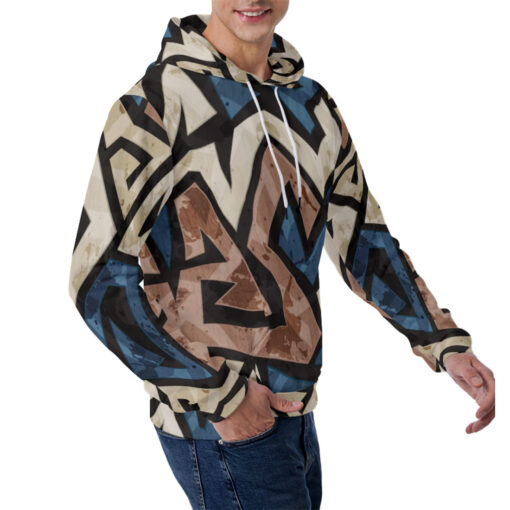 Urban Graffiti Grunge Men's Hoodie - Image 3