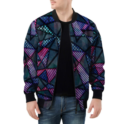 Spectrum Color Triangle Men's Bomber Jacket