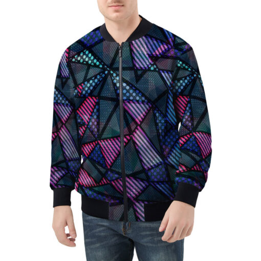 Spectrum Color Triangle Men's Bomber Jacket - Image 3