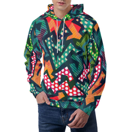 Grunge Cloth Pattern Men's Hoodie