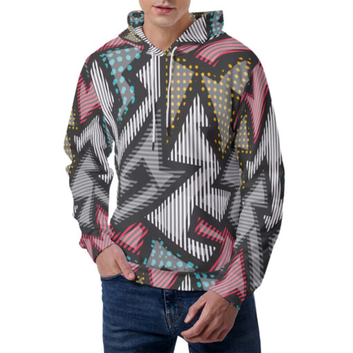 Cloth Grunge Geometric Men's Hoodie