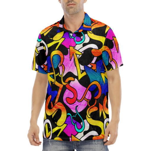 Graffiti Art Velvet Polo Shirt - Image 2