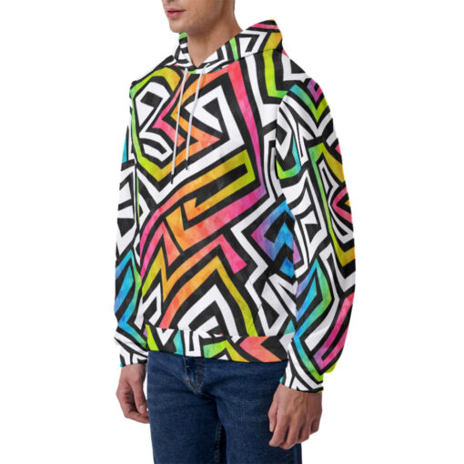 Graffiti Maze Grunge Men's Hoodie - Image 2