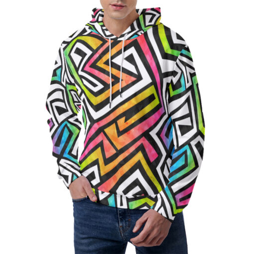 Graffiti Maze Grunge Men's Hoodie