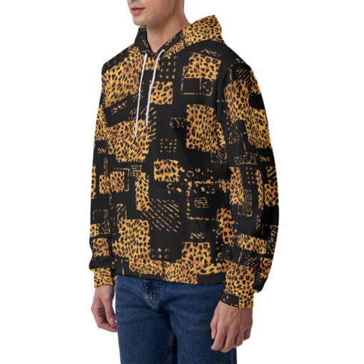 Abstract Animal Skin Fur Men's Hoodie - Image 2