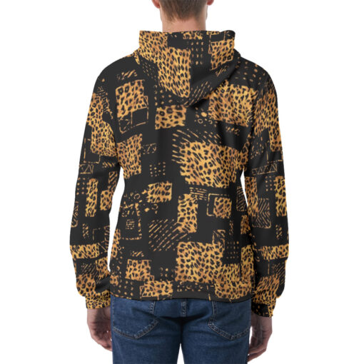 Abstract Animal Skin Fur Men's Hoodie - Image 4