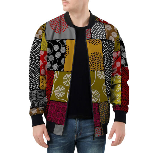 Ethnic African Boho Tribal Men's Bomber Jacket