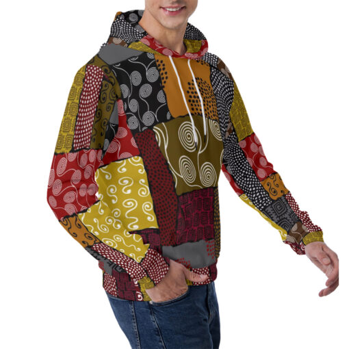 Ethnic African Boho Tribal Men's Hoodie - Image 3