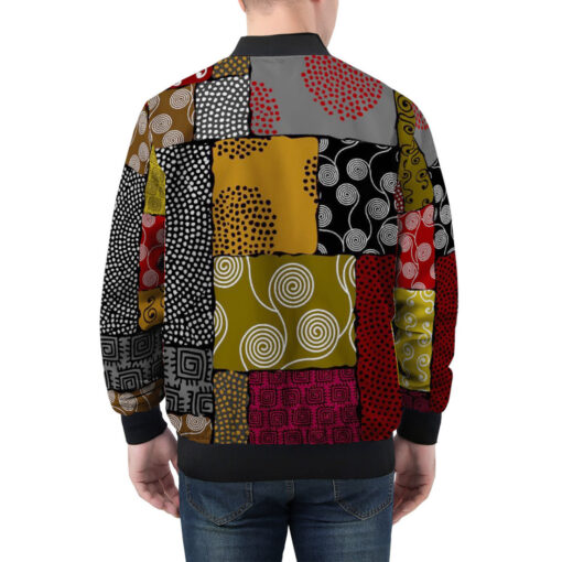 Ethnic African Boho Tribal Men's Bomber Jacket - Image 2