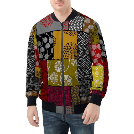 Ethnic African Boho Tribal Men's Bomber Jacket - Image 3