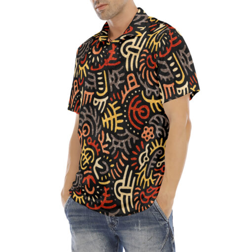 Ethnic African Tribal Velvet Polo Shirt