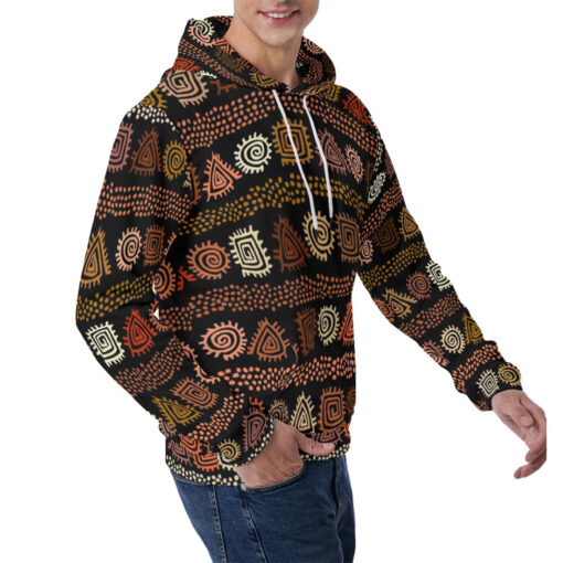 Ethnic African Boho Tribal Art Men's Hoodie - Image 3