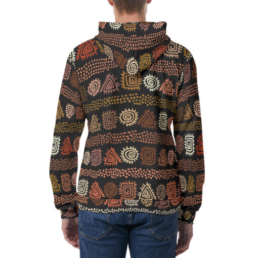 Ethnic African Boho Tribal Art Men's Hoodie - Image 4